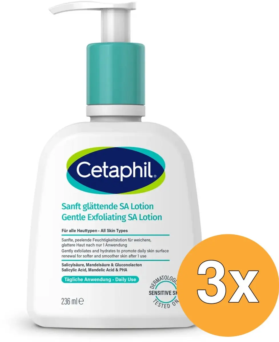 3x Cetaphil Gentle Exfoliating Lotion (237 ml)