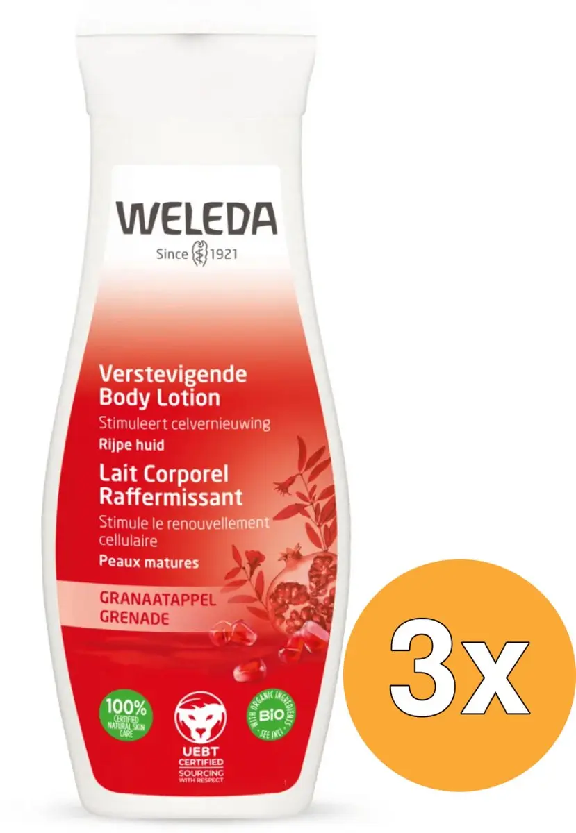 3x WELEDA Granaatappel Verstevigende Bodylotion (200 ml)