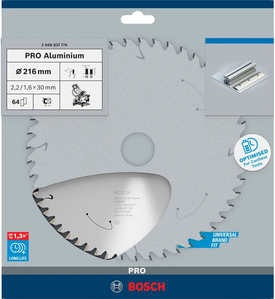 Bosch Professional Carbide Zaagblad 216mm 64T - Aluminium