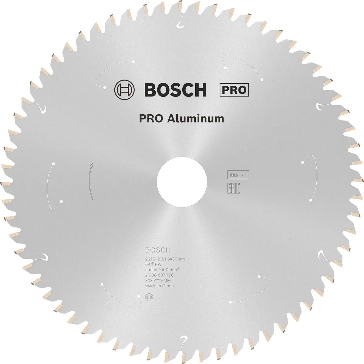 Bosch Professional Carbide Zaagblad 216mm 64T
