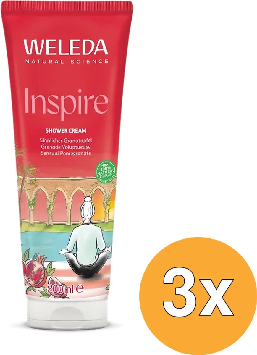 3x WELEDA Granaatappel inspirerende douchecreme (200 ml)