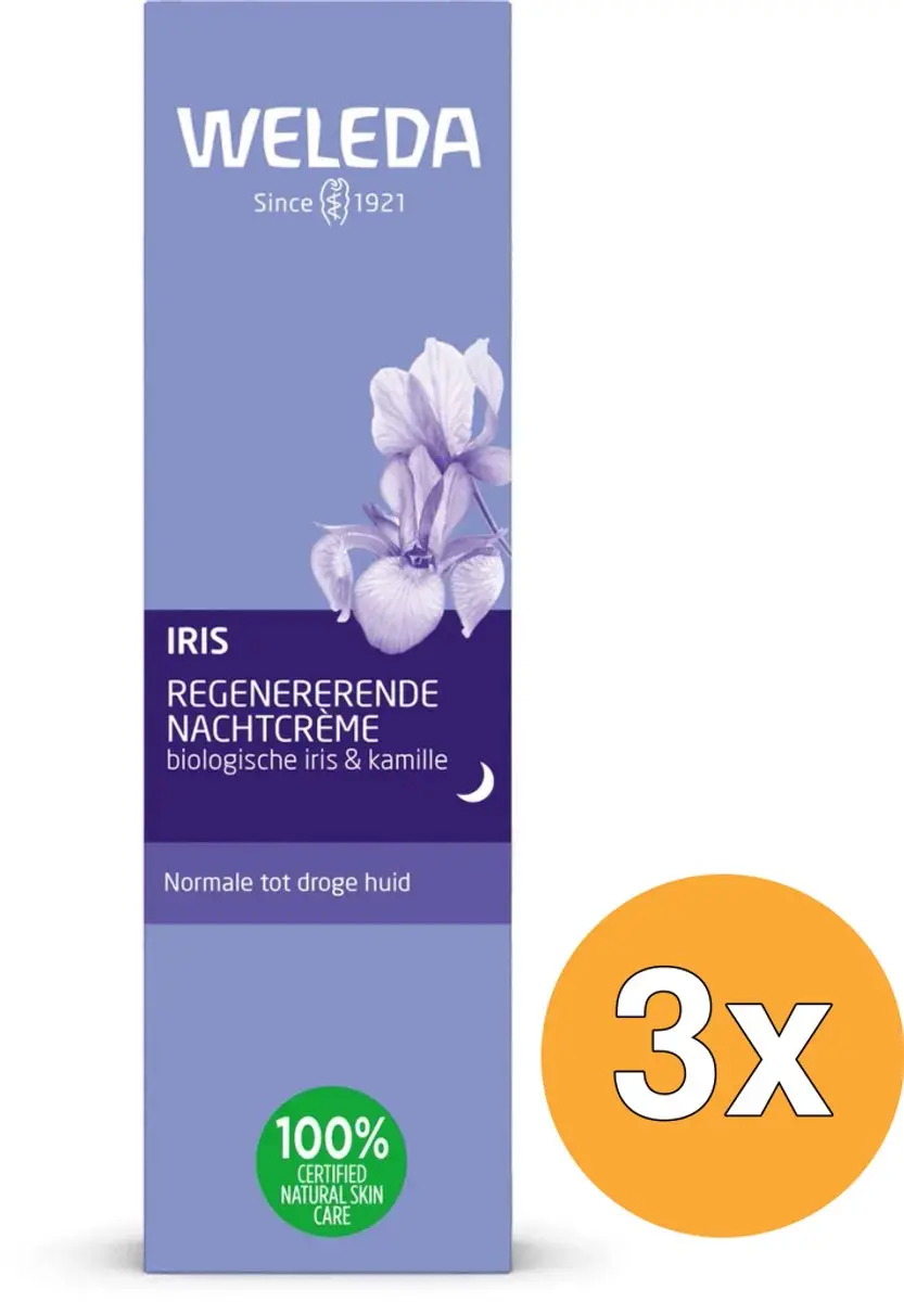 3x Weleda Iris Regenererende Nachtcreme (30 ml)