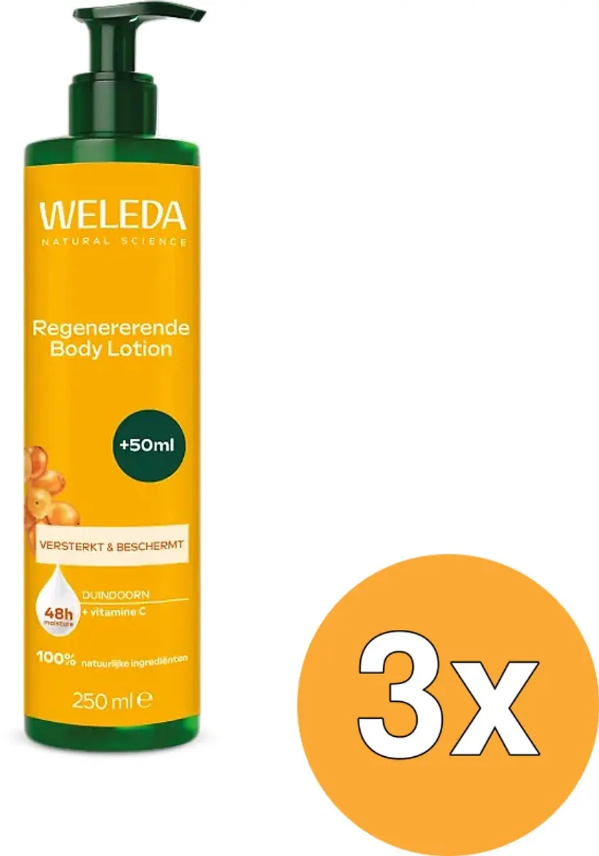 3x WELEDA Regenererende Body Lotion Duindoorn (250 ml)
