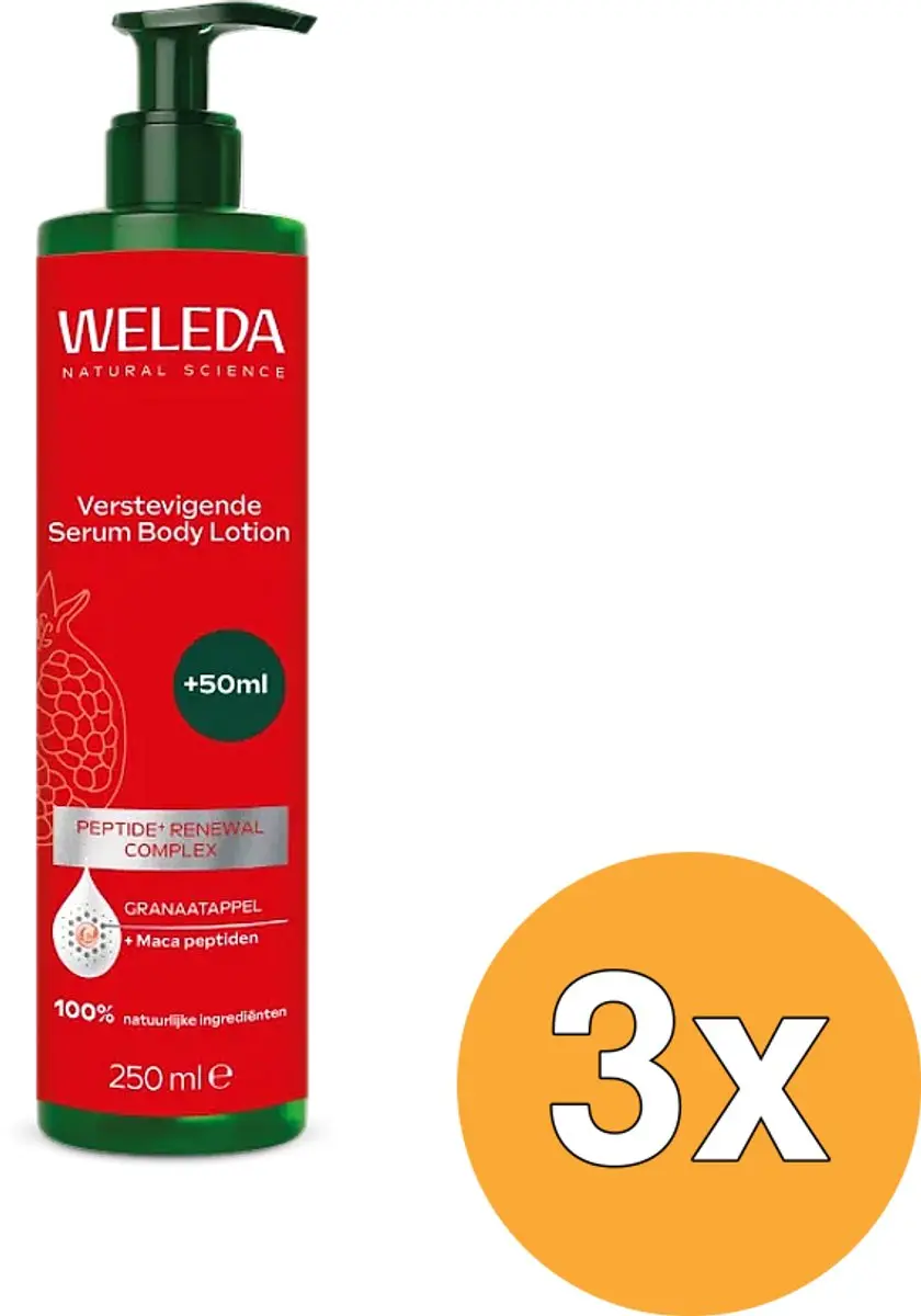 3x WELEDA Verstevigende Serum Body Lotion Granaatappel (250 ml)