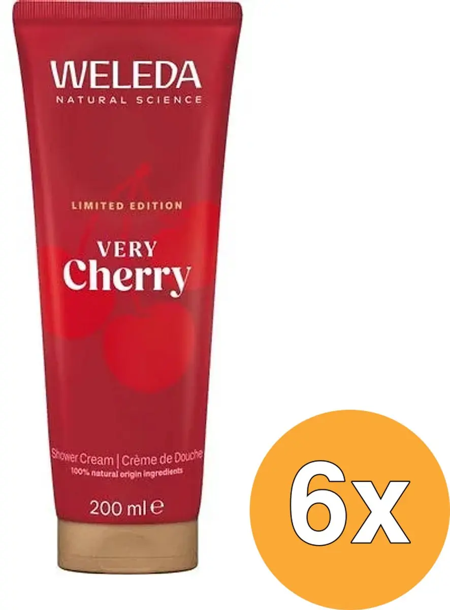 6x Weleda Shower Cream Limited Edition Very Cherry (200 ml)