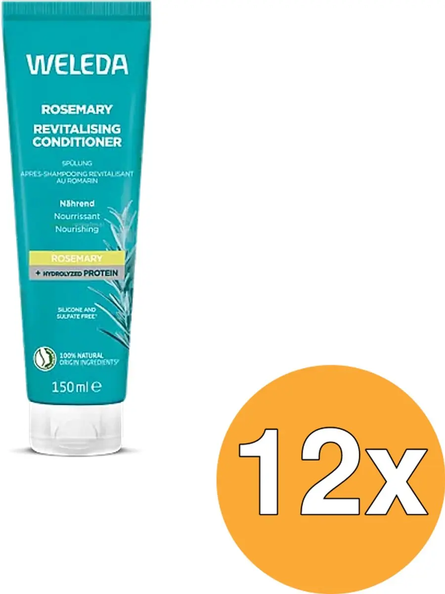 12x Weleda Rozemarijn Revitaliserende Conditioner (150 ml)
