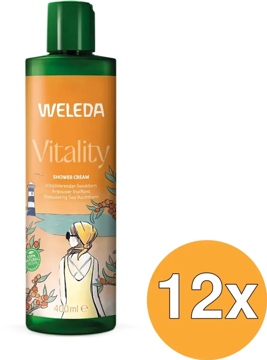 12x Weleda Vitality Douchecreme Duindoorn (400 ml)