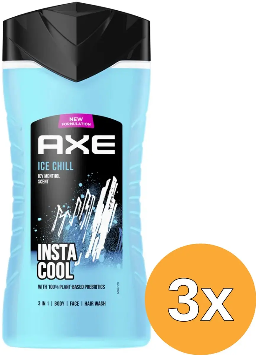 3x Axe Showergel ice chill (250 ml)