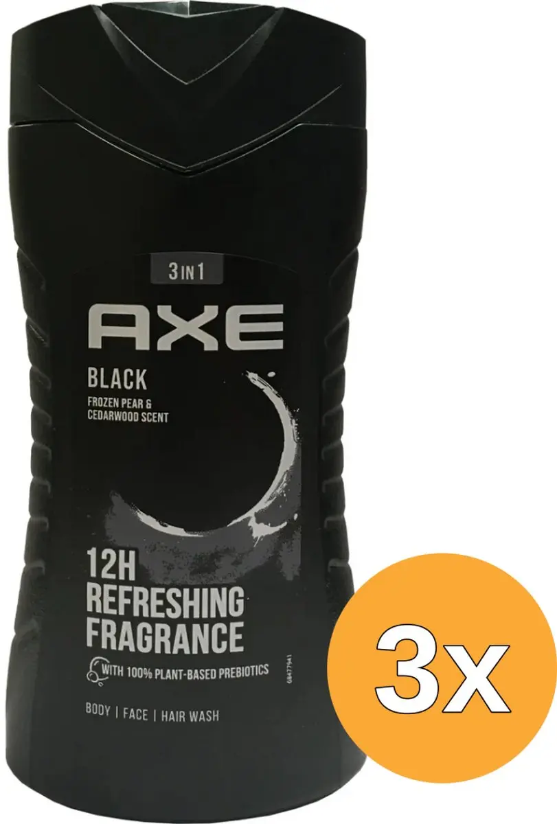 3x Axe Shower gel black (250 ml)