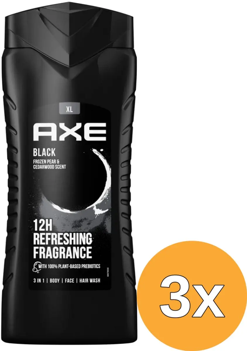 3x Axe Shower gel black (400 ml)