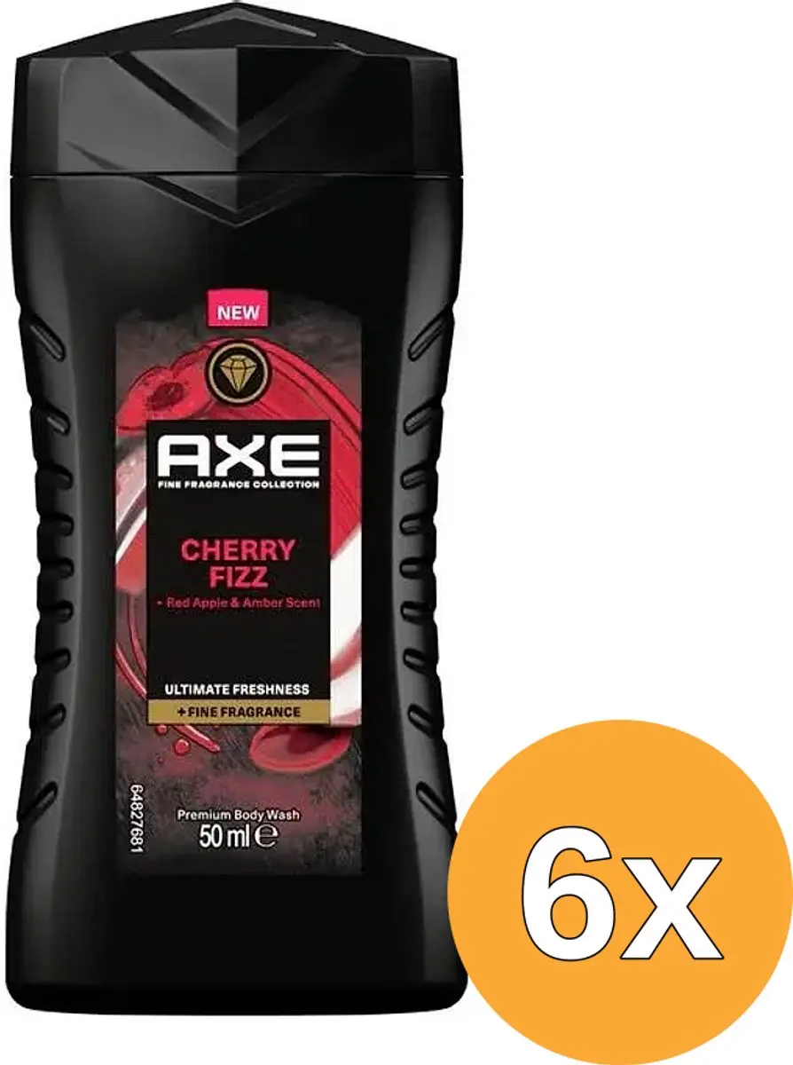6x Mini Axe Douche Cherry Fizz (50 ml)