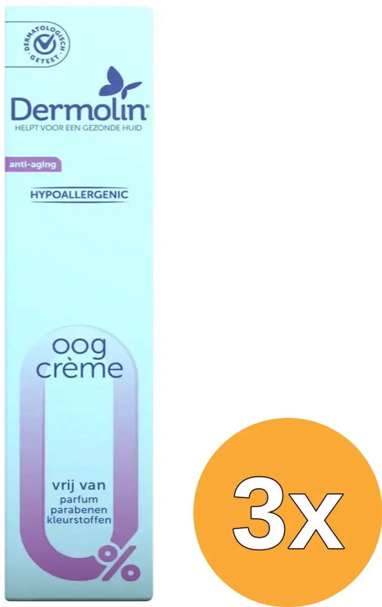 3x Dermolin Oogcreme Anti-Aging tube (15 ml)