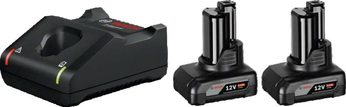 Bosch Professional 1600A01B20 Starterset 12V - 2x 6000mAh Accu