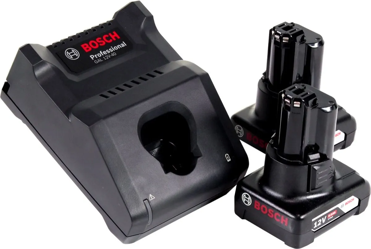 Bosch Professional 1600A01B20 Starterset 12V - 2x 6000mAh Accu