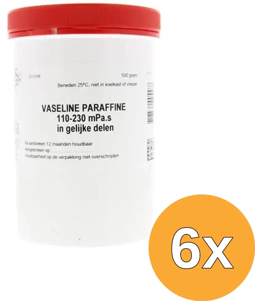 6x Fagron Vaseline paraffine zalf (500 gr)