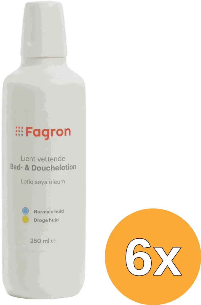 6x Fagron Licht Vettende Bad & Douchelotion (250 ml)