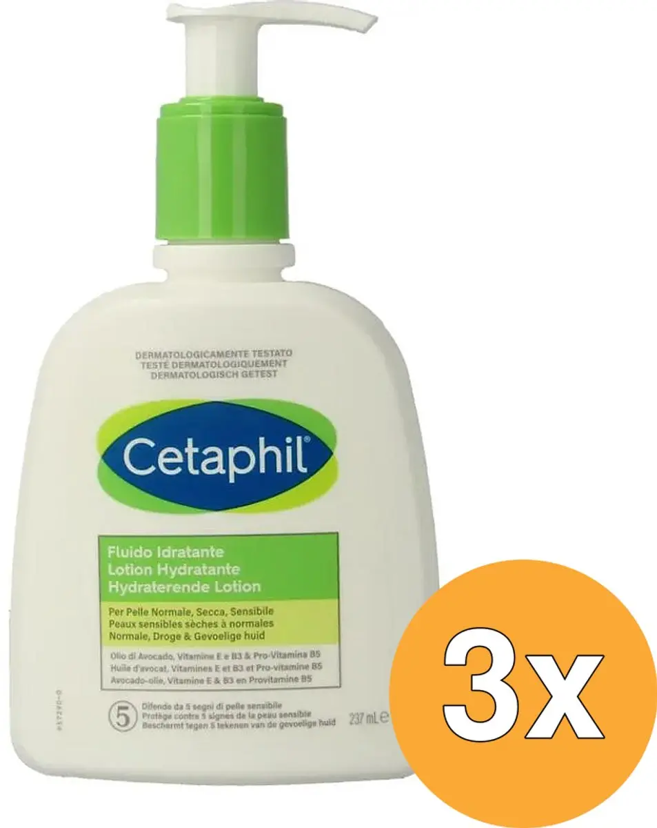 3x Cetaphil Hydraterende Lotion (237 ml)