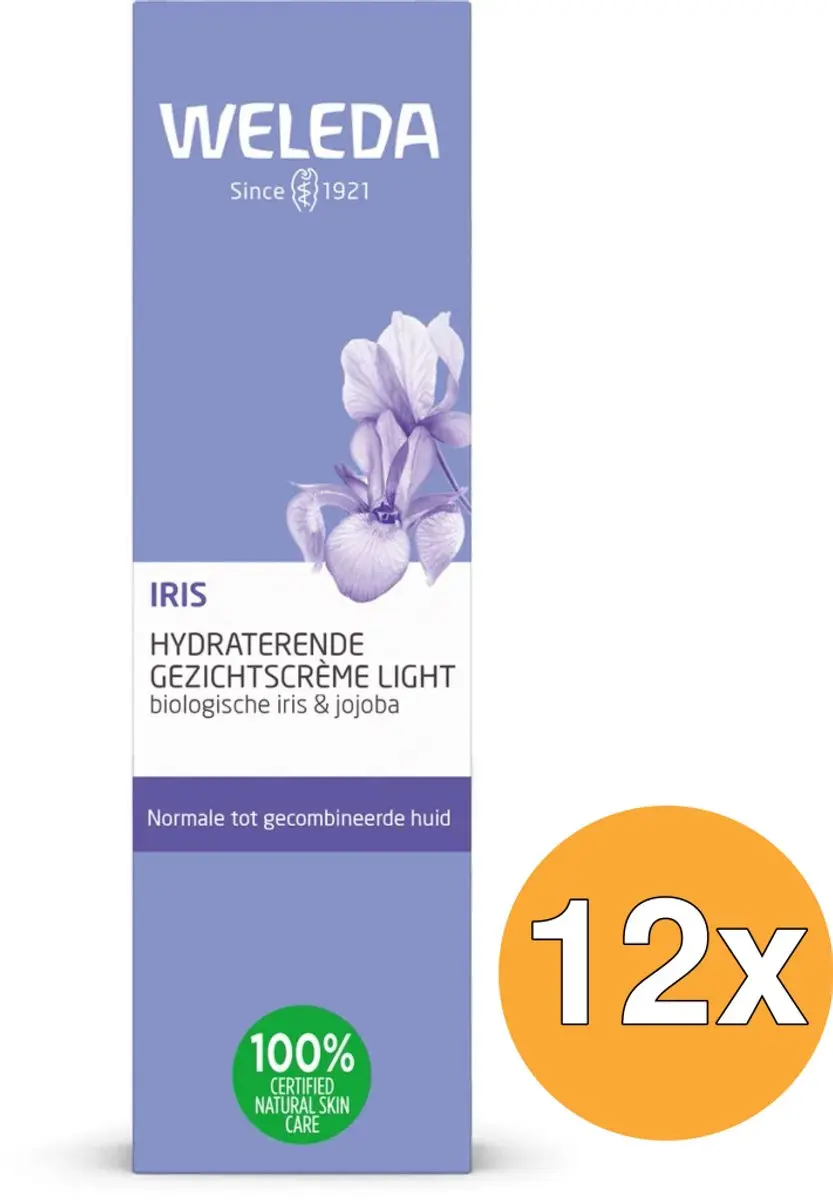 12x Weleda Iris Hydraterende Gezichtscreme Light (30 ml)