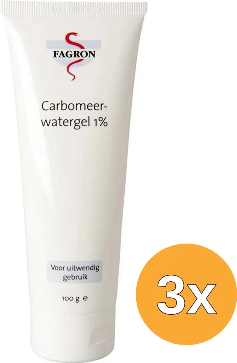 3x Fagron Carbomeerwatergel 1% FNA (100 gr)