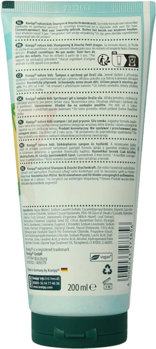 Kneipp Little Dragon Shampoo & Douchegel 200ml
