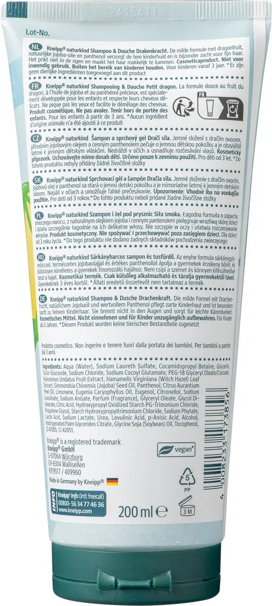 Kneipp Little Dragon Shampoo & Douchegel 200ml
