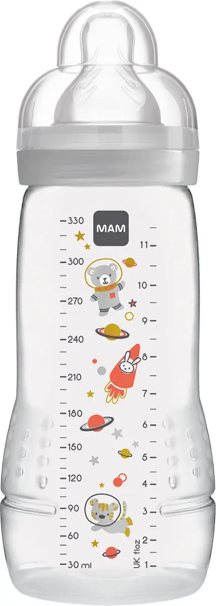 MAM Babyfles Easy Active 4+ mnd 330ml - Transparant