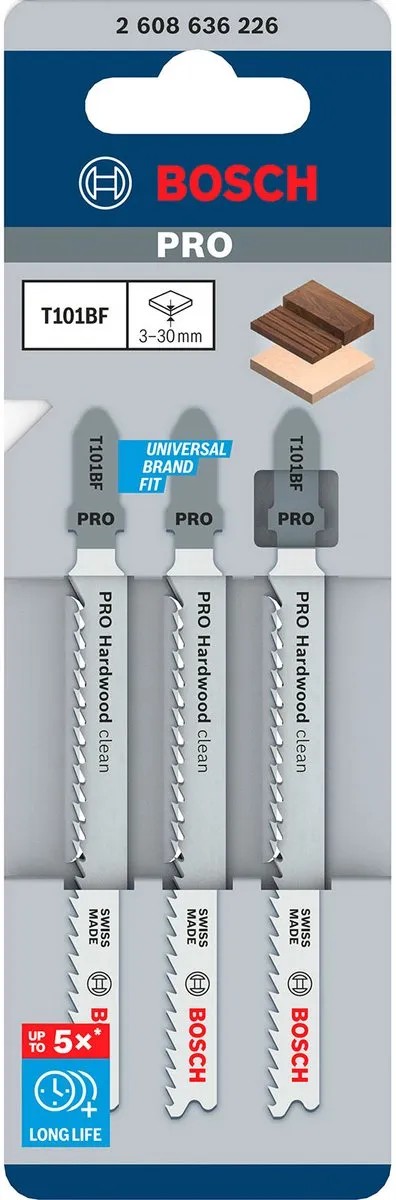 Bosch Professional DECOUPEERZB T101BF Decoupeerzaagbladen - 3 Stuks