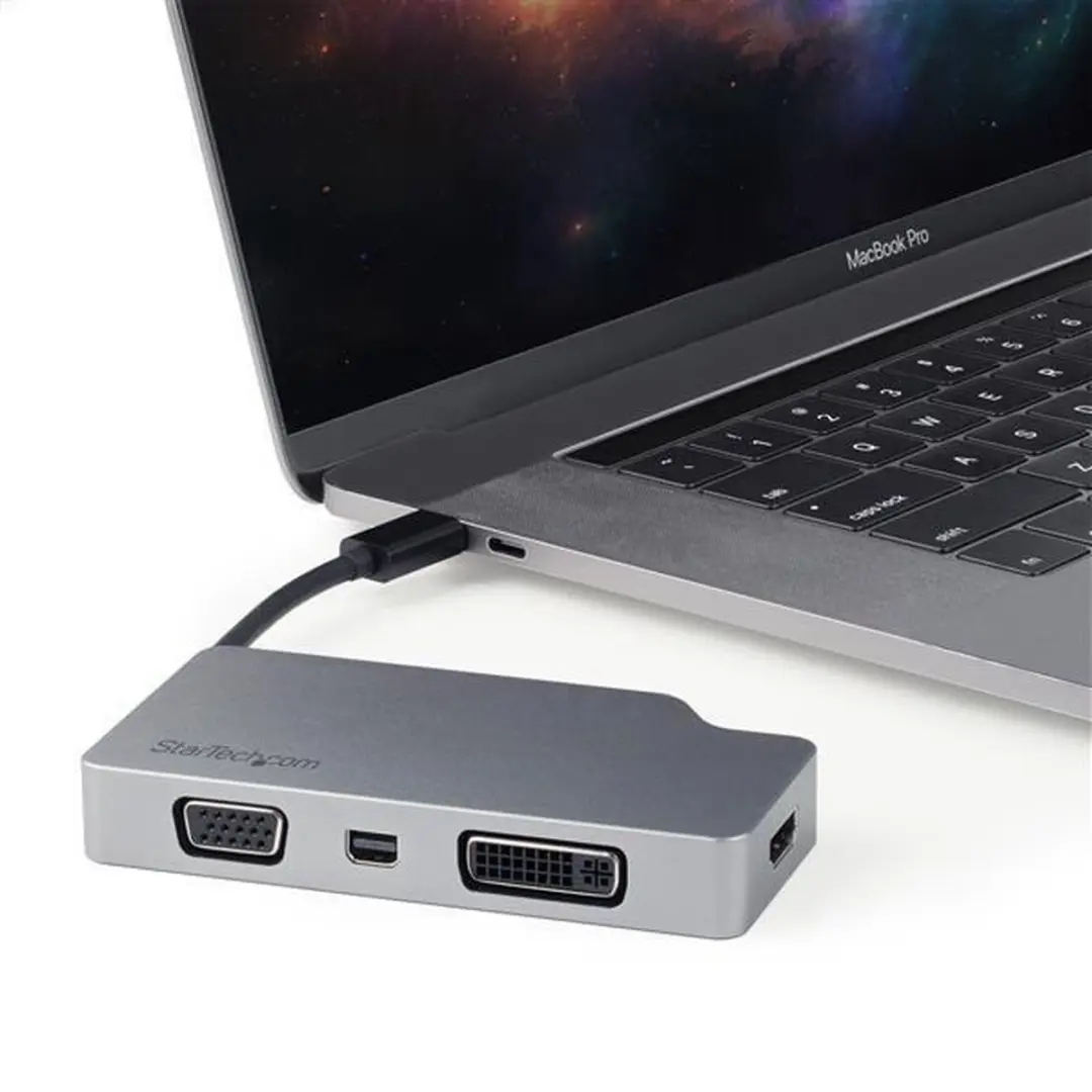 Startech USB-C 4-in-1 Multiport Video Adapter 4K60 - Metaal - afbeelding 6 van 6