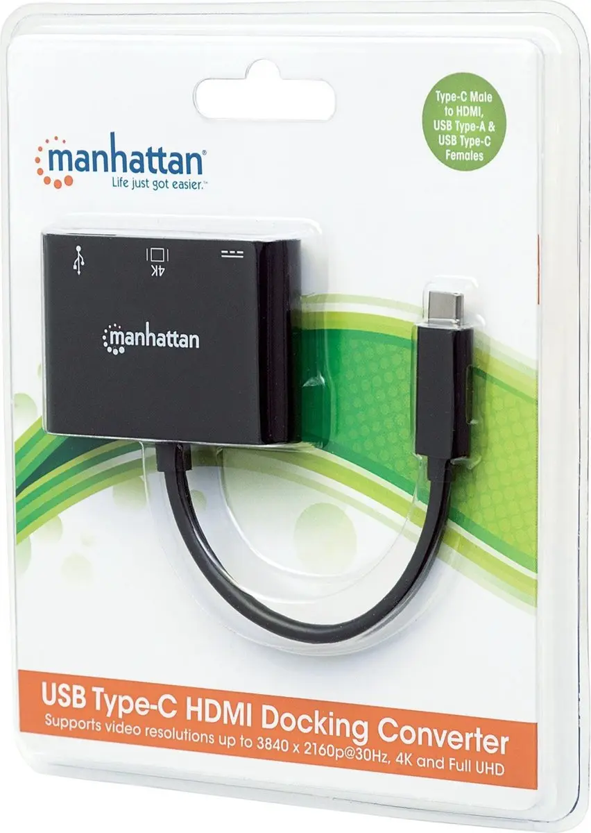Manhattan 152037 USB Grafische Adapter 3840x2160 - Zwart