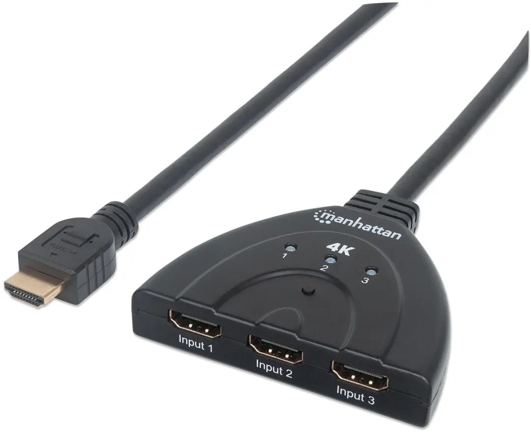 Manhattan 207874 HDMI Video Switch 3 Poorten