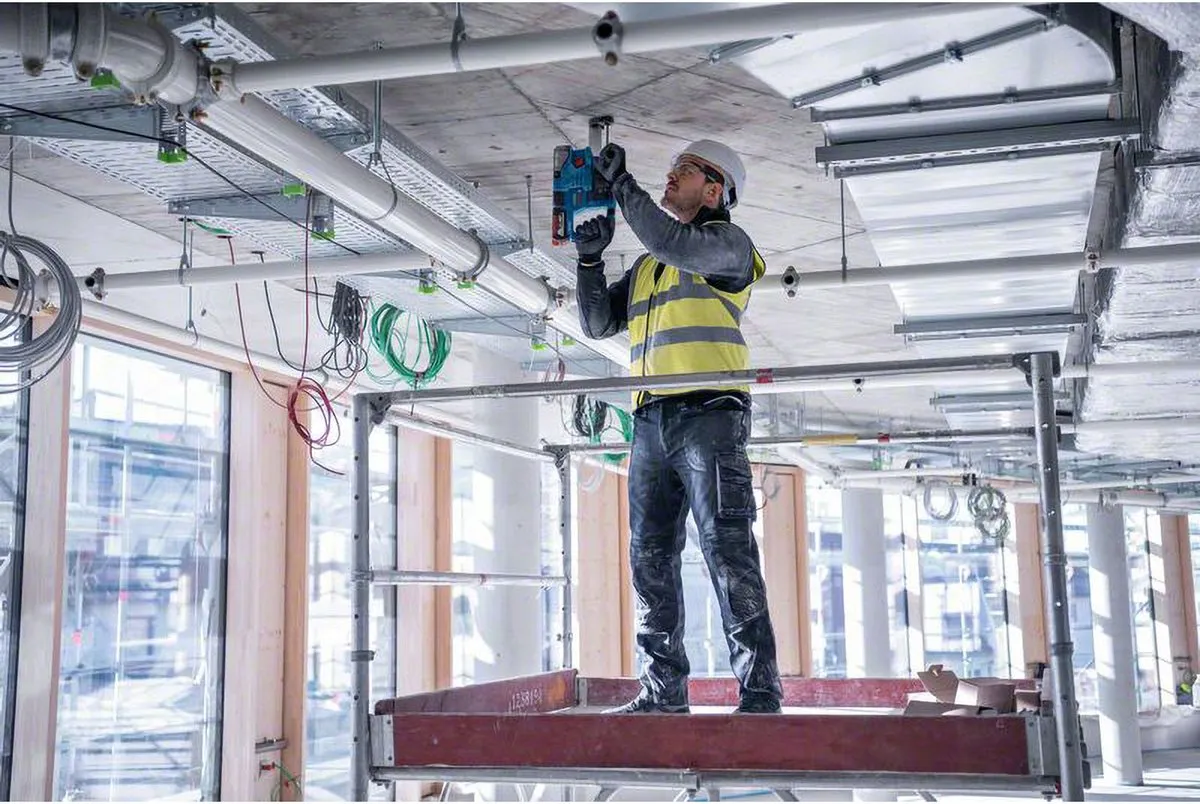 Bosch Professional GBH 18V-22 SDS-plus Boorhamer Solo + GDE 18V-12