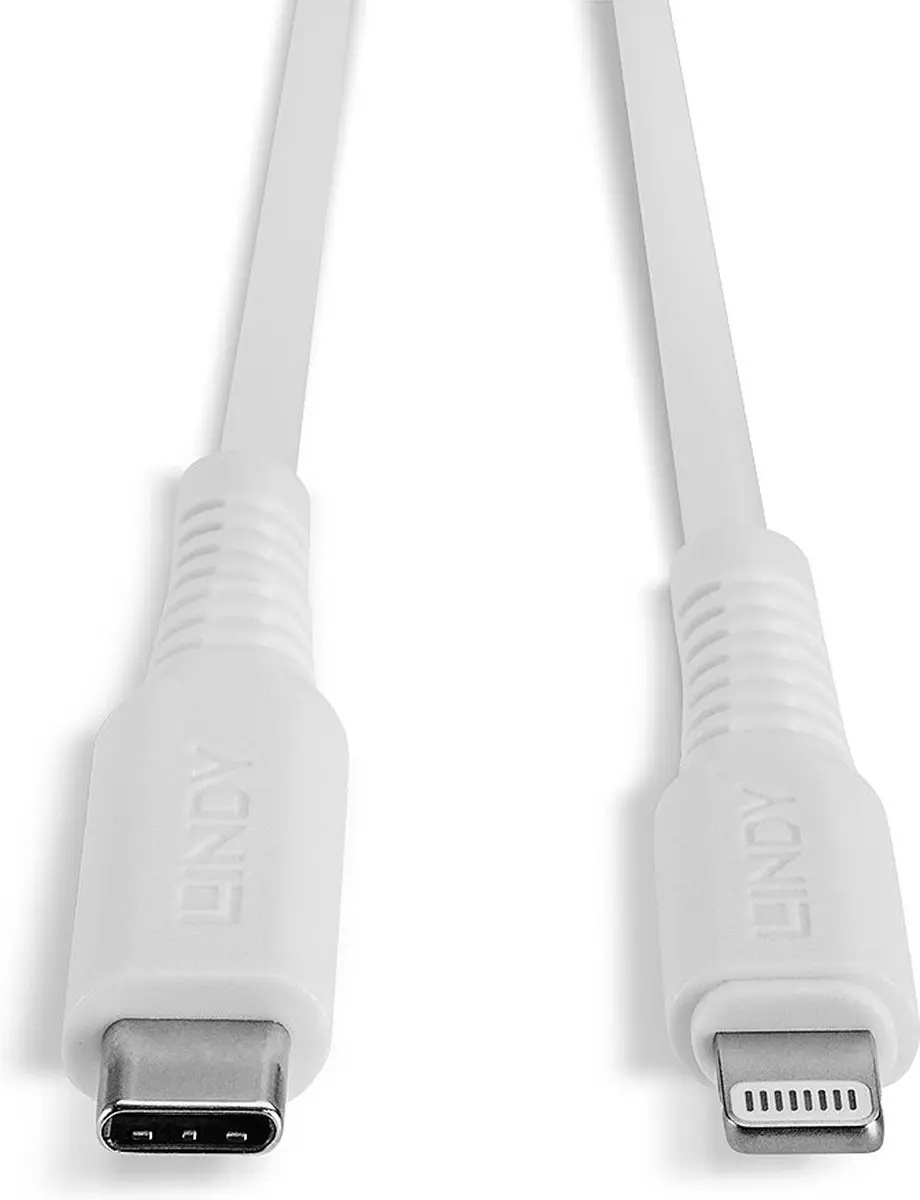 Lindy 31317 USB-kabel Apple Lightning naar USB-C 2.0 - 2m - Wit