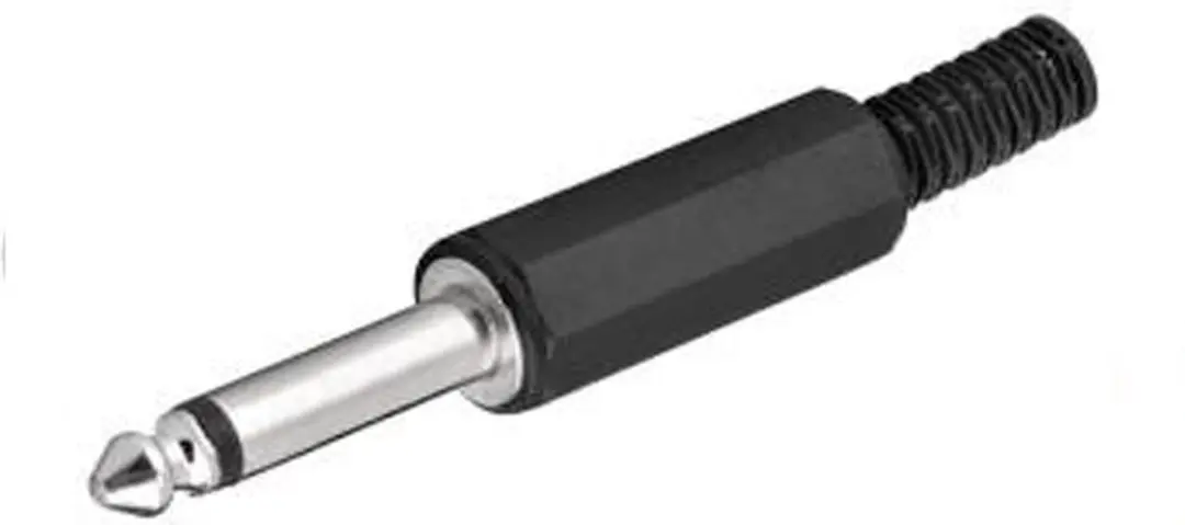 Goobay Jackplug 6,35mm (mono), vernikkeld, 6,35 mm jackplug (2-polig, mono)