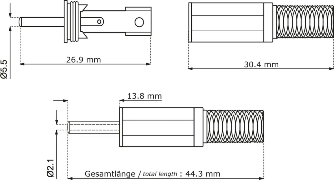Goobay DC-stekker 2,1x5,5mm - Zwart