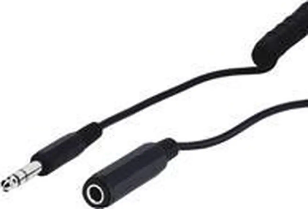 Goobay Hoofdtelefoonverlengkabel 6,35mm - 5m - Zwart