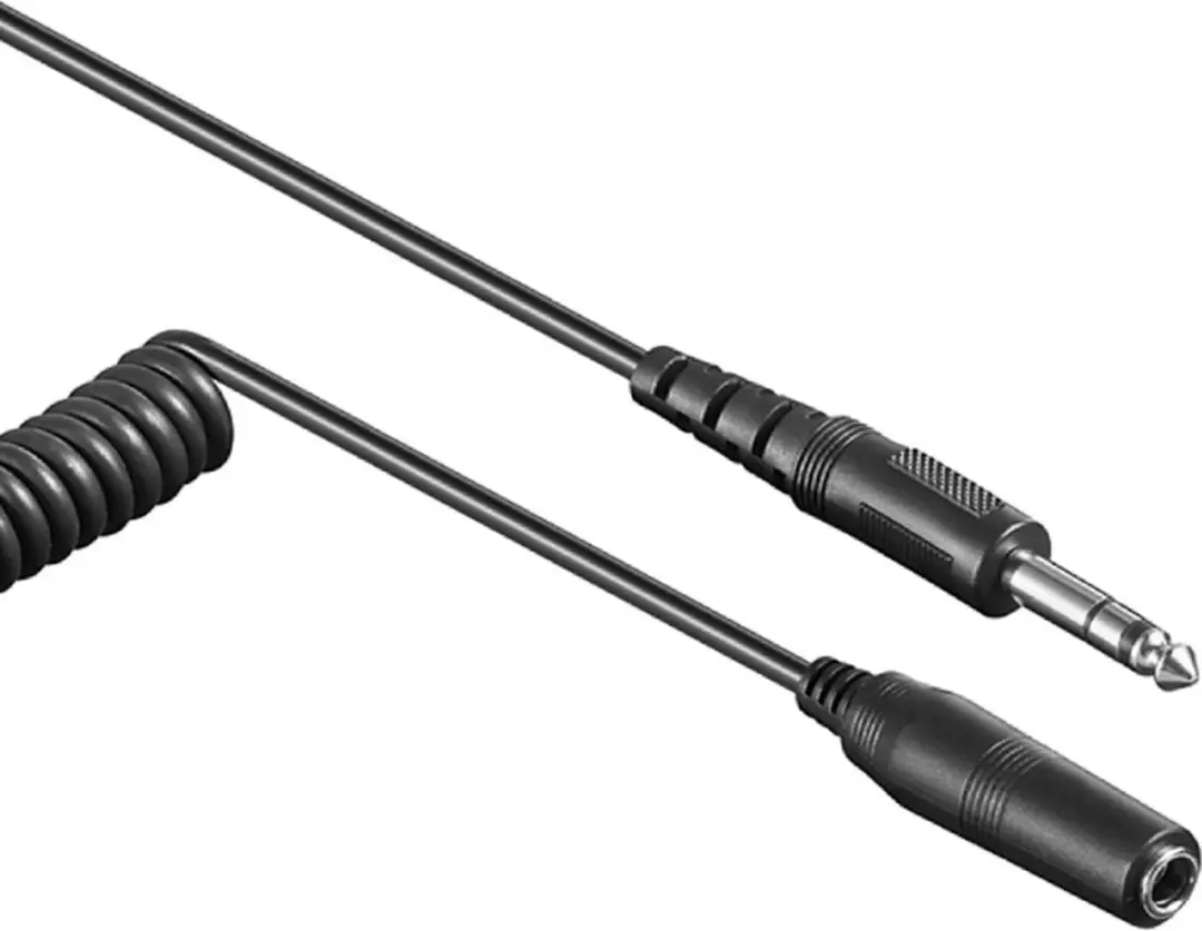 Goobay Hoofdtelefoonverlengkabel 6,35mm - 5m - Zwart