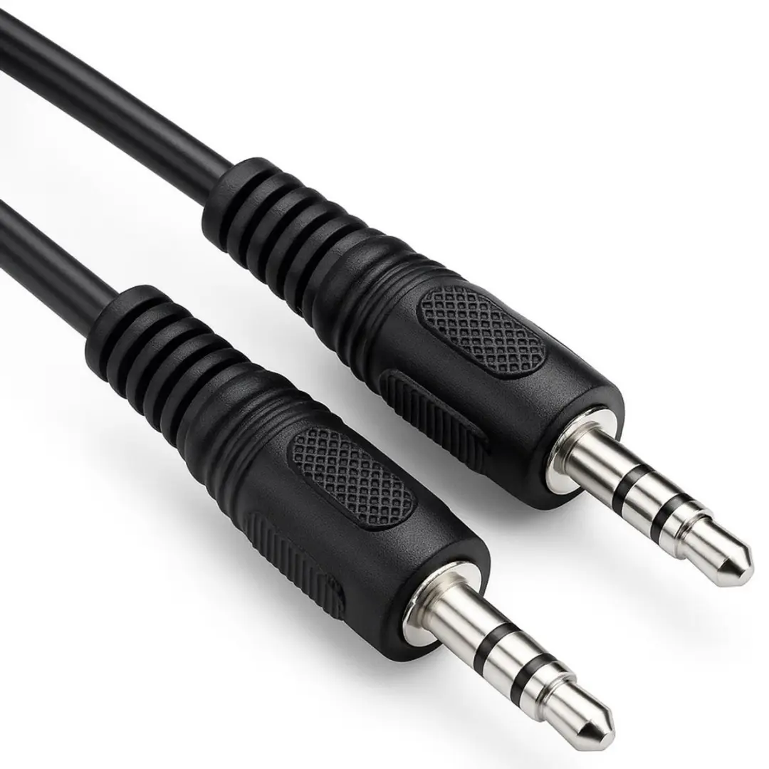 Goobay AUX-kabel 3,5mm 1,5m - Nikkelcontacten - Zwart