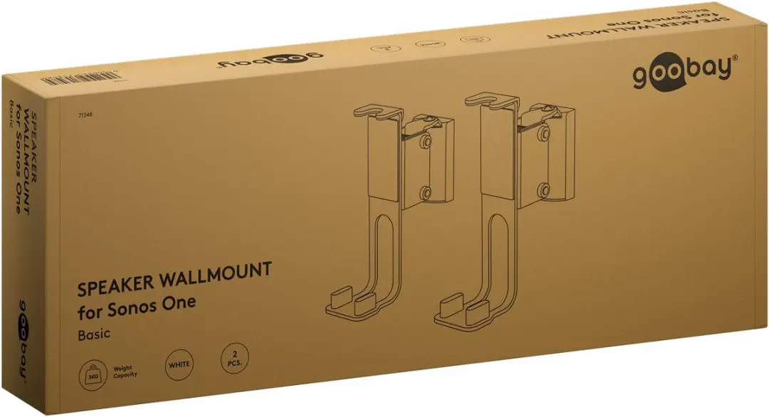 Goobay One Sound Flex Luidsprekerbeugel - Sonos One/One SL - Wit