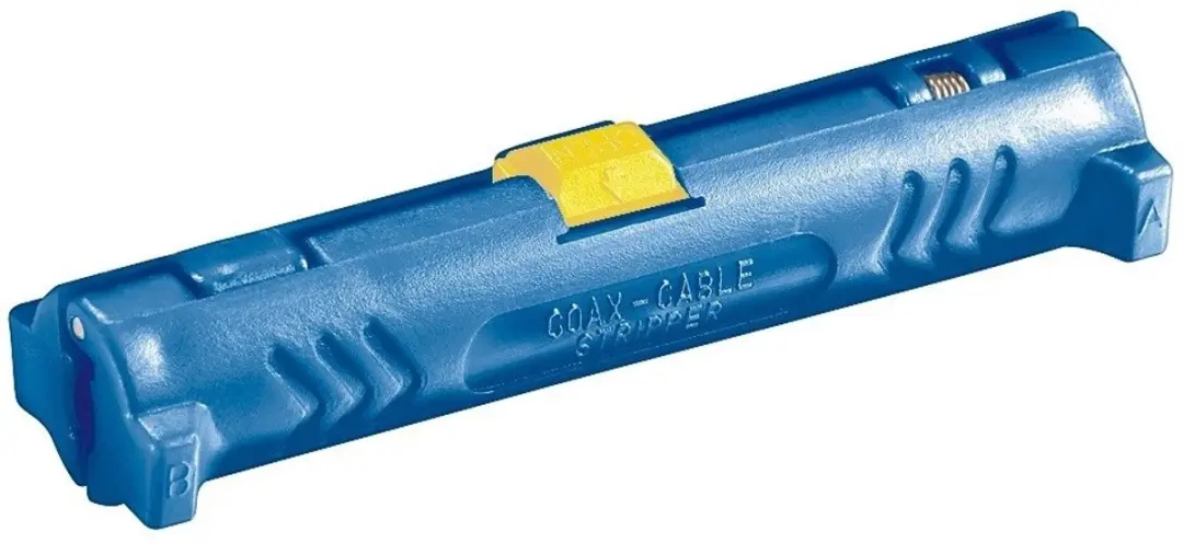 Goobay Tools coax-stripgereedschap met openingsveer en vergrendelingspal