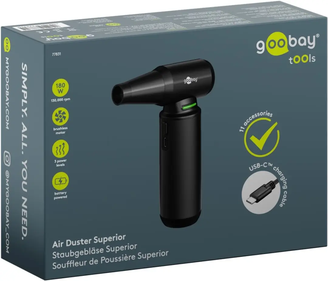 Goobay Tools 77831 Stofblazer Superior - 80cm - Zwart