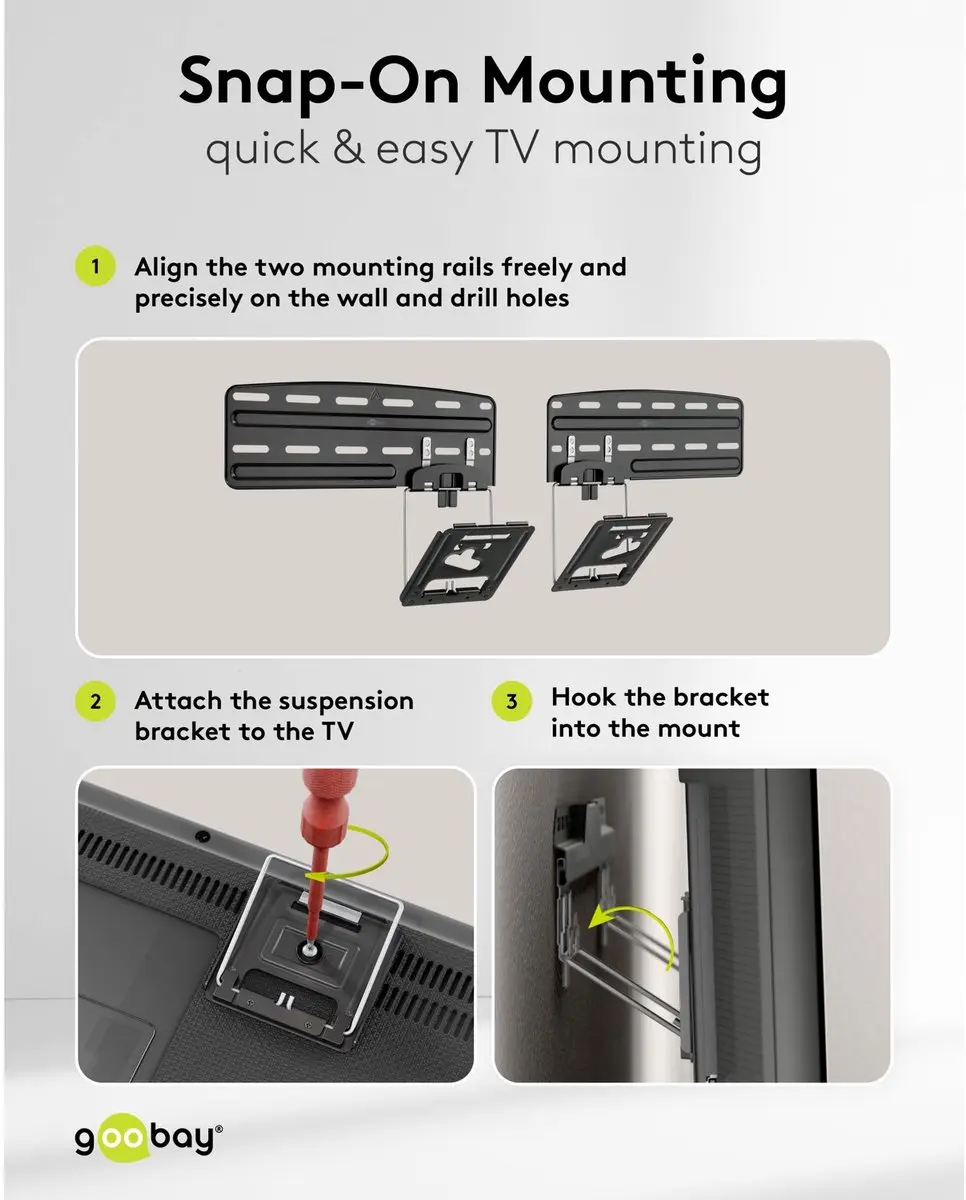Goobay Ultraslim TV Muurbeugel FIXED 80341