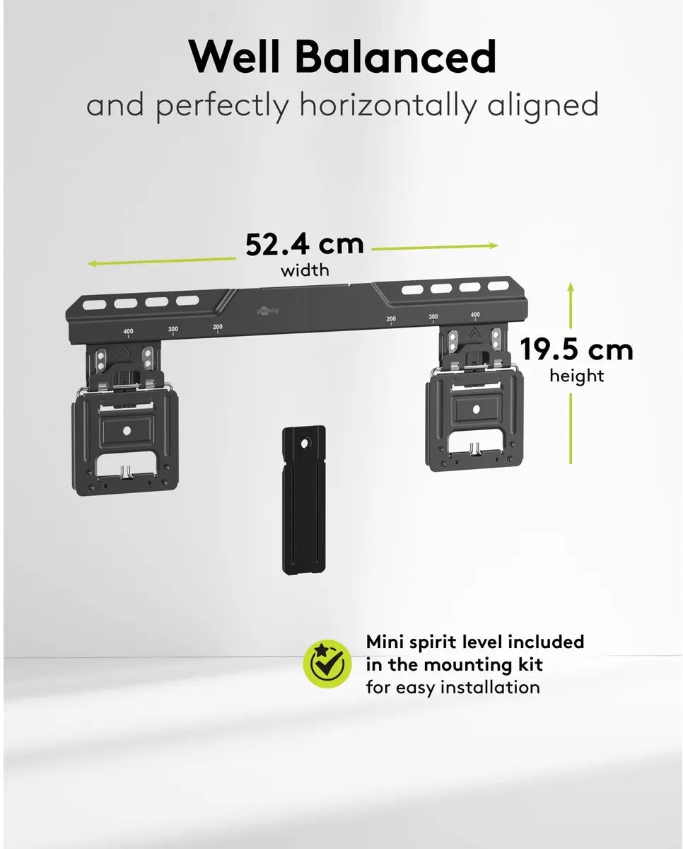 Goobay Ultraslim TV Muurbeugel FIXED 80353 - 32-75" - 75kg - Zwart