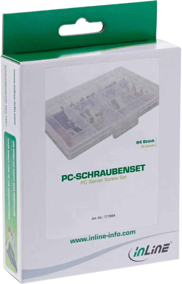 InLine PC Schroevenset 94-delig - Zwart