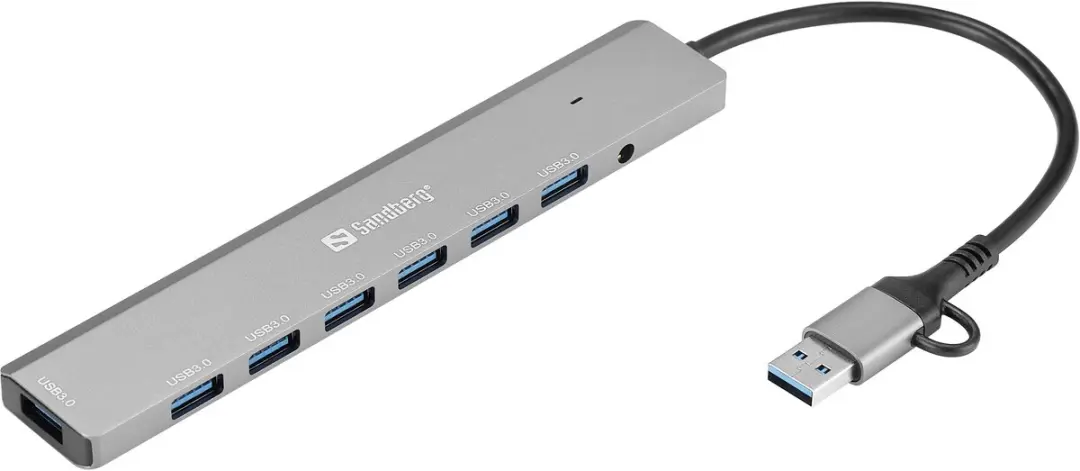 Sandberg 136-66 Interface Hub USB 3.2 - 7 Poorten - Grijs - afbeelding 5 van 5