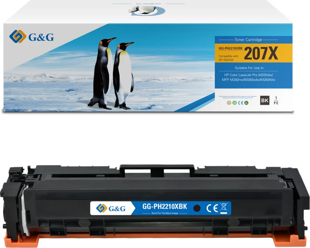G&G 207X Toner Zwart NT-PH2210XBK - 2450 pagina's