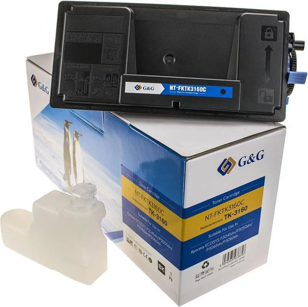 G&G Kyocera TK-3160 Toner cartridge zwart 1 stuk(s) Huismerk / 12500 Pagina's