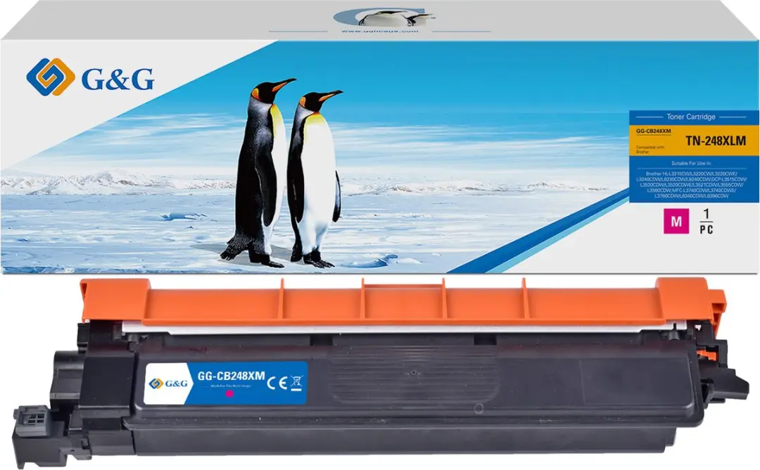 G&G TN248 XL Huismerk Toner Geschikt voor Brother TN-248 TN-248XL TN-248XLM Mage