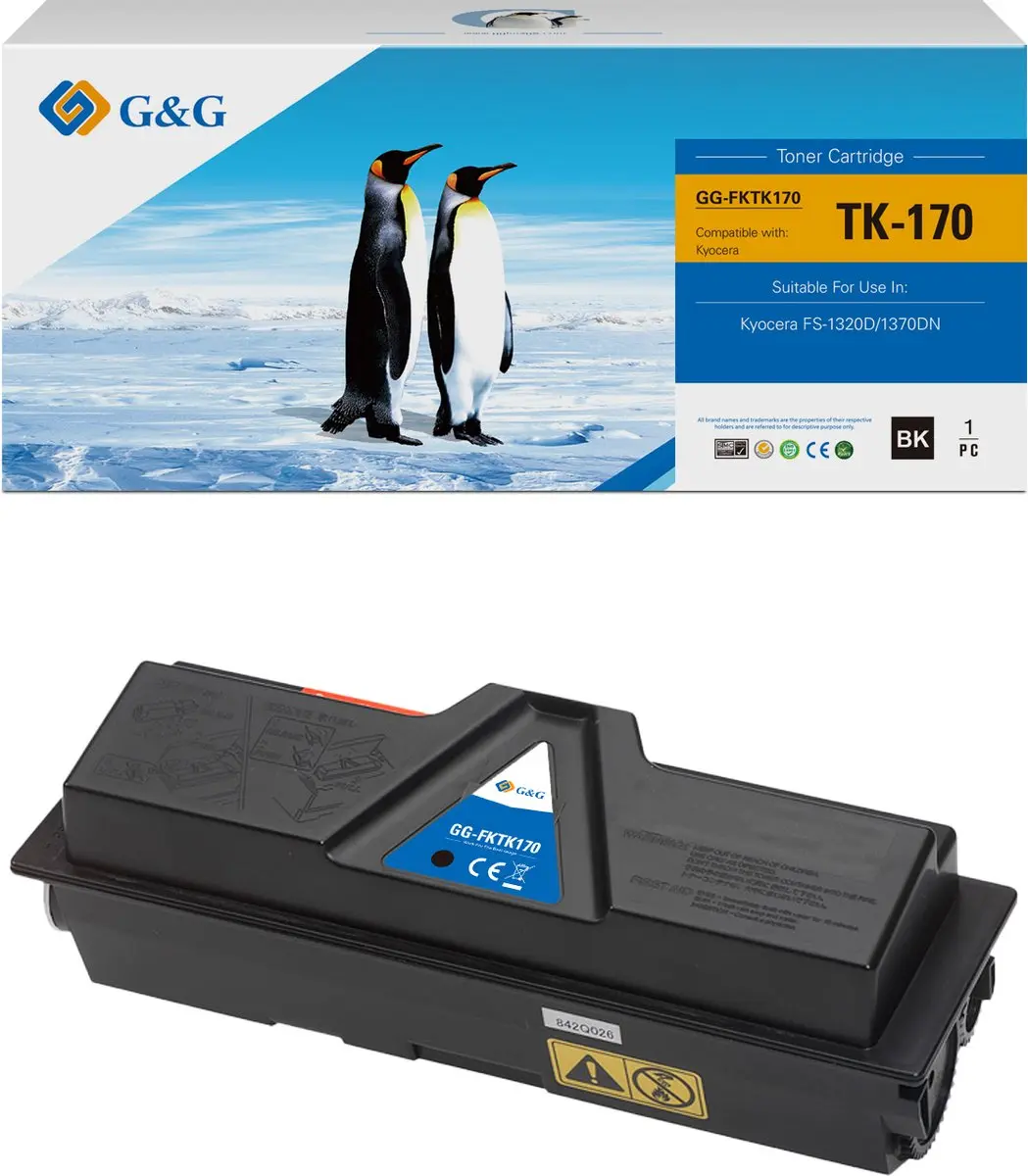 G&G TK170 toner compatibel met Kyocera TK-170 Tonercartridge zwart 1 stuk(s) Hui