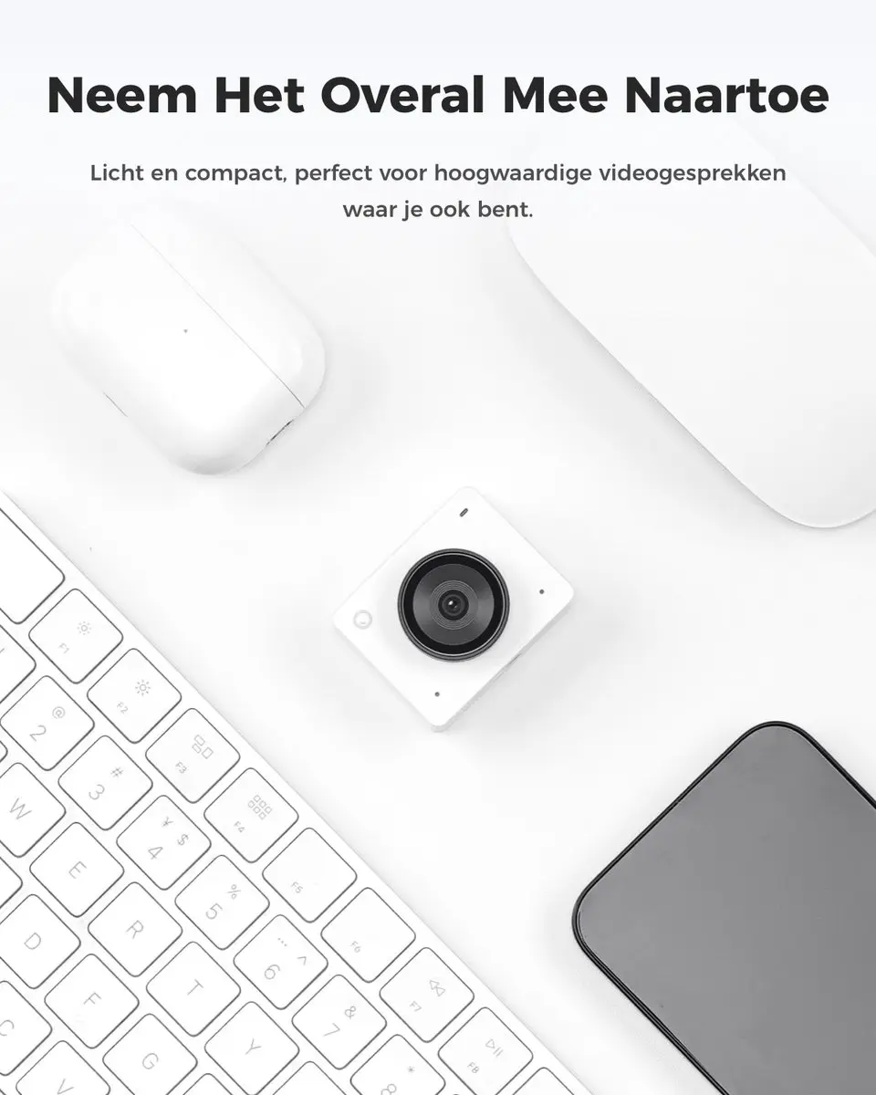 OBSBOT Meet 2 P.B.1.00024 Webcam 4K - Cloud White - afbeelding 3 van 6