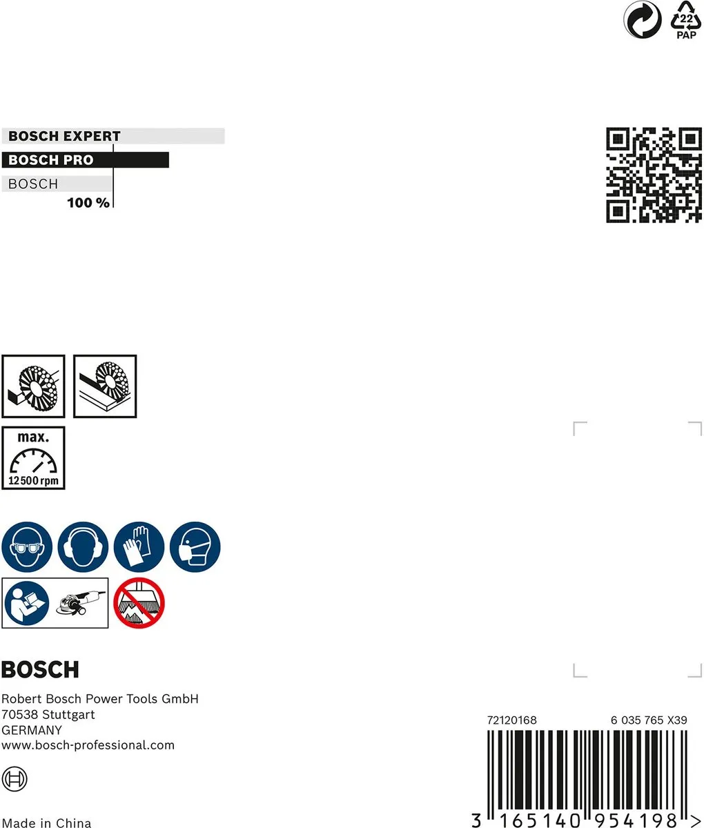 Bosch Professional X-Lock Schijfborstel RVS 0,5 x 115mm